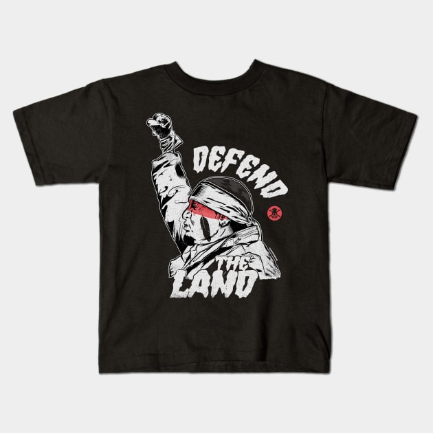 Defend the Land Kids T-Shirt by Calamart Designs